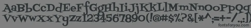 Шрифт Fontdinerswanky – чёрные шрифты на сером фоне