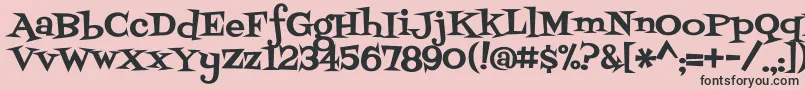 フォントFontdinerswanky – ピンクの背景に黒い文字