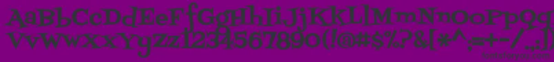 Fontdinerswanky-Schriftart – Schwarze Schriften auf violettem Hintergrund