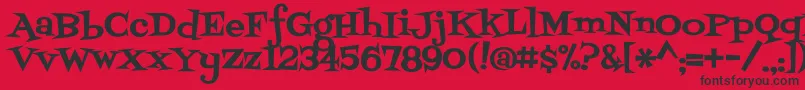 Fontdinerswanky Font – Black Fonts on Red Background