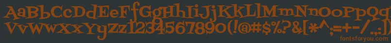 Fontdinerswanky Font – Brown Fonts on Black Background