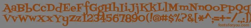 Fontdinerswanky Font – Brown Fonts on Gray Background