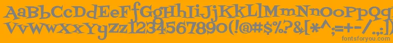 Fontdinerswanky Font – Gray Fonts on Orange Background