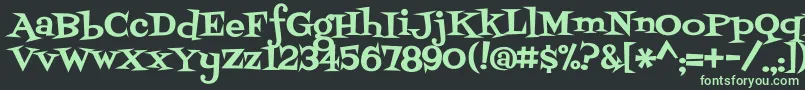 Fontdinerswanky Font – Green Fonts on Black Background