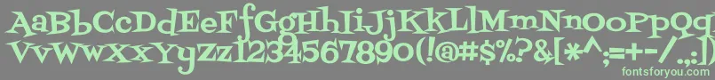 Fontdinerswanky Font – Green Fonts on Gray Background