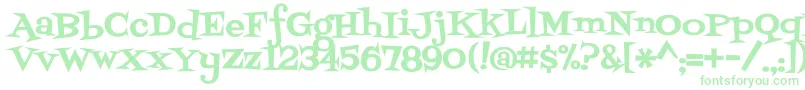 Fontdinerswanky-Schriftart – Grüne Schriften