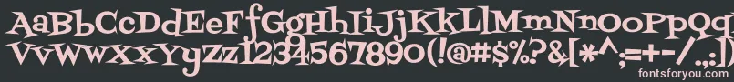 フォントFontdinerswanky – 黒い背景にピンクのフォント