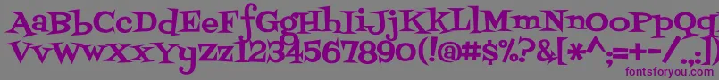 Fontdinerswanky Font – Purple Fonts on Gray Background