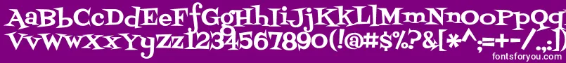 Fontdinerswanky Font – White Fonts on Purple Background