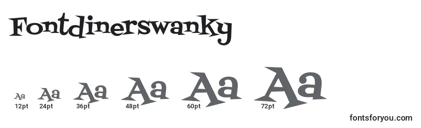 Размеры шрифта Fontdinerswanky