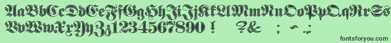 ProclamateIncised Font – Black Fonts on Green Background