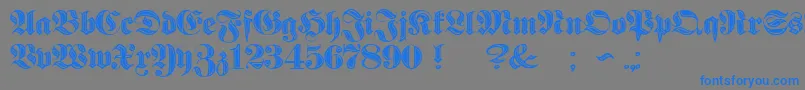 ProclamateIncised Font – Blue Fonts on Gray Background