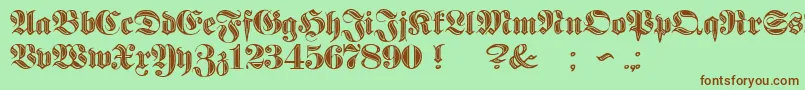 ProclamateIncised Font – Brown Fonts on Green Background