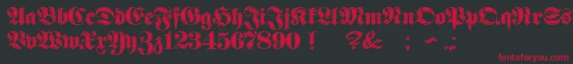 ProclamateIncised Font – Red Fonts on Black Background