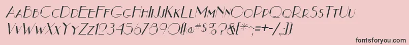 NouveauastaItalic Font – Black Fonts on Pink Background