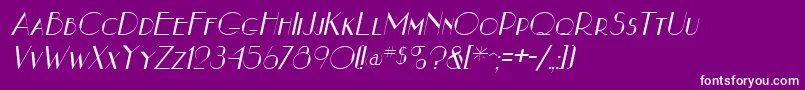 NouveauastaItalic Font – White Fonts on Purple Background