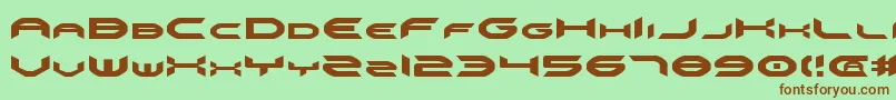 Omniv2 Font – Brown Fonts on Green Background