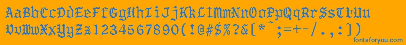 ThirdStoneBold Font – Blue Fonts on Orange Background