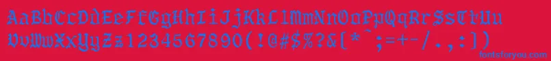 ThirdStoneBold Font – Blue Fonts on Red Background