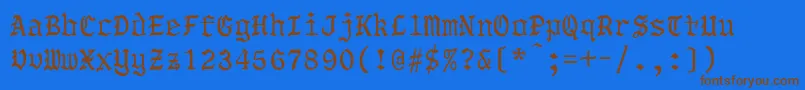 ThirdStoneBold Font – Brown Fonts on Blue Background