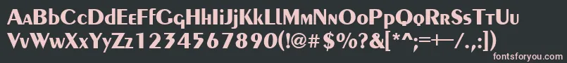 Pentabold Font – Pink Fonts on Black Background