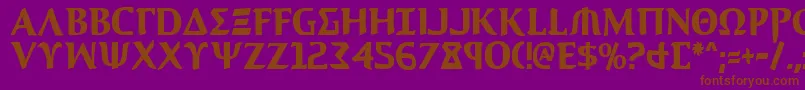 Шрифт AegisCondensed – коричневые шрифты на фиолетовом фоне