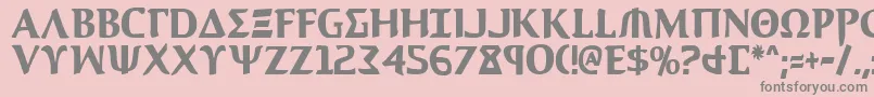 AegisCondensed Font – Gray Fonts on Pink Background