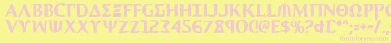fuente AegisCondensed – Fuentes Rosadas Sobre Fondo Amarillo