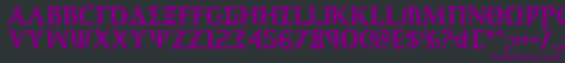 Police AegisCondensed – polices violettes sur fond noir