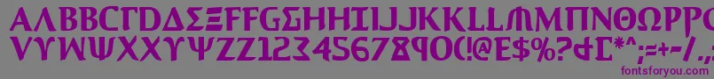 AegisCondensed Font – Purple Fonts on Gray Background