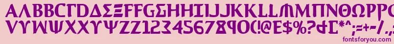 AegisCondensed Font – Purple Fonts on Pink Background