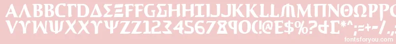 AegisCondensed Font – White Fonts on Pink Background