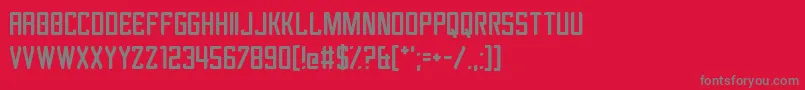 Revengeance-fontti – harmaat kirjasimet punaisella taustalla