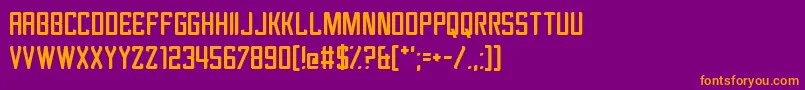 Police Revengeance – polices orange sur fond violet