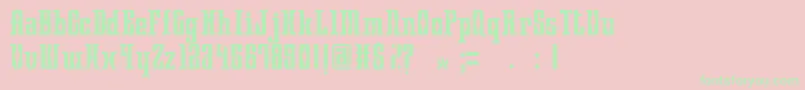 MayanSquare-Schriftart – Grüne Schriften auf rosa Hintergrund