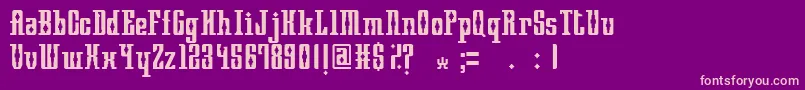 MayanSquare Font – Pink Fonts on Purple Background