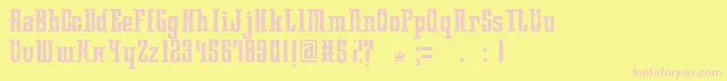 MayanSquare Font – Pink Fonts on Yellow Background