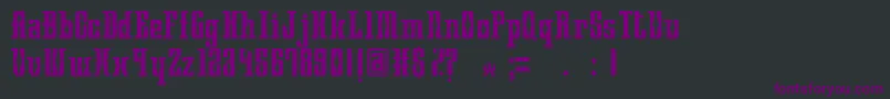 Шрифт MayanSquare – фиолетовые шрифты на чёрном фоне