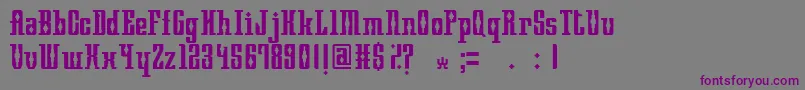 MayanSquare Font – Purple Fonts on Gray Background