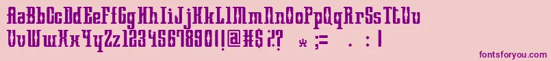 MayanSquare Font – Purple Fonts on Pink Background