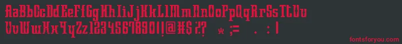 MayanSquare Font – Red Fonts on Black Background