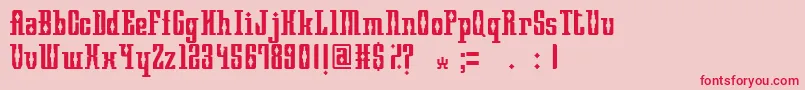 MayanSquare Font – Red Fonts on Pink Background