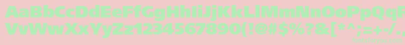 Agforeignerultrablackc Font – Green Fonts on Pink Background