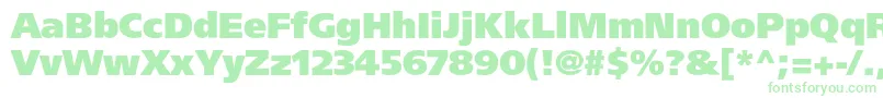 Agforeignerultrablackc Font – Green Fonts on White Background