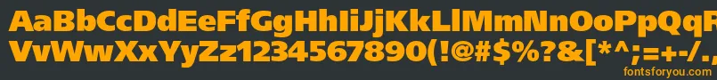 Agforeignerultrablackc Font – Orange Fonts on Black Background