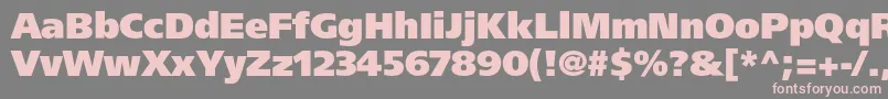 Agforeignerultrablackc Font – Pink Fonts on Gray Background