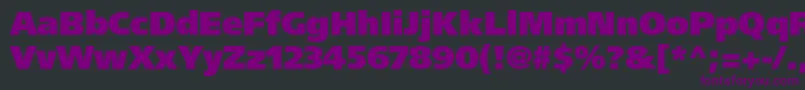Agforeignerultrablackc Font – Purple Fonts on Black Background