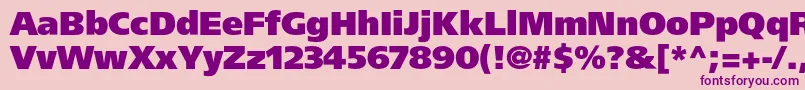 Agforeignerultrablackc Font – Purple Fonts on Pink Background