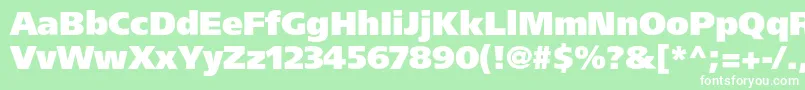 Agforeignerultrablackc Font – White Fonts on Green Background