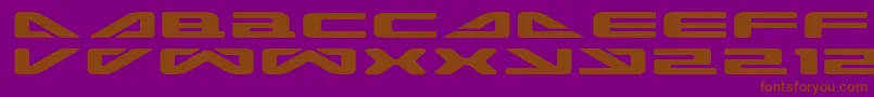 SeaDog2001Expanded Font – Brown Fonts on Purple Background